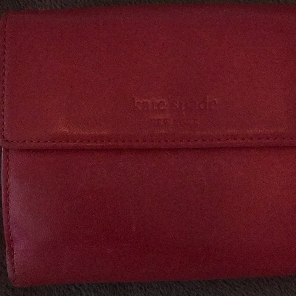 Vintage Kate Spade Wallet. Red. Real Leather. Fun.